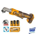 Impact Socket Ratchet Wrench Angle 80NM 20V Cordless Ingco With Half Inch Adapter Tool Only CAIWLI2081