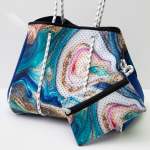 Neoprene Tote Bag Large - Opal Nebula