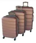 Smte 3 Piece Premium Travel Luggage Set Rose Gold With Keychain
