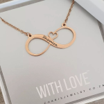 Lovella Personalized Necklace Rose Gold Stainless Steel Size: 37MM On 50CM Chain Ready In 3 Days