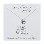 Silver Crown With Crystal Chain Necklace