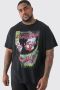 - Men's Plus Size Spider Man T-Shirt - Black