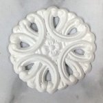JP585 White Resin Furniture Round Fleur Cent White