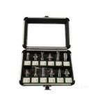 12 PC Router Bits Set In Aluminium Case