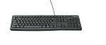 Logitech K120 Full-size Wired Keyboard Quiet Low-profile Keys Spill-resistant USB Plug-and-play – New