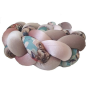 4AKID Braided Cot Bumper Velvet For Babies 2M - Assorted Colours - Stone