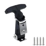 Farboat 2.3-INCH Elastic Stainless Steel Rubber Hood Catch Flexible T-handle Hasp For Tool Cabinet Engine Hood Machanical Device