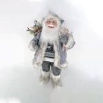 Red Grey Santa With Reindeer Jersey 46CM