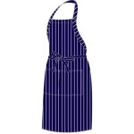 Chefs Uniform - Full Bib Apron Butchers Blue Stripe