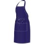 Chefs Uniform - Full Bib Apron Butchers Blue Stripe