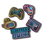 Lights Up Neon Gamer 5 Pack Jibbitz
