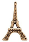 FLC147 - Eiffel Tower Gold Tone Charm For Floating Locket