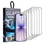 5 Piece Tempered Glass Screen Protectors Compatible With Iphone 17