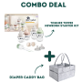 Combo Tommee Tippee Newborn Starter Kit + Diaper Caddy Bag