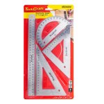 Tork Craft 4 Piece Set Protractor Ruler & 2 X Triangles ME04800