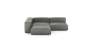 Three Module Corner Sofa - Leather - Light Grey - 220CM X 220CM