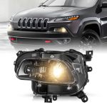 Tusdar Headlights Assembly Set For 2014-2018 Jeep Cherokee Projector Halogen Headlamp Left Driver Side