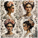 Tear Resistant Deco Print White Frida