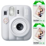 Fuji Instax MINI 13 Clay White Combo 1 Cam + 2 Film