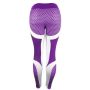 Honeycomb High Waist Elastic Women's Fitness Pants Purple