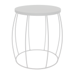 Eclipse Side Table - White Textured