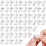 10pcs/50pcs Self-Adhesive Clips Wall Tapestry Clips Plastic Sticky Clips Small Hanging Spring Clips Double-Sided Adhesive Spring Clips For Poster Photo Paper Flag Hanger Home
