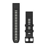 Garmin Quickfit 22MM - Black pebble Gray Silicone Band