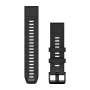 Garmin Quickfit 22MM - Black/pebble Gray Silicone Band
