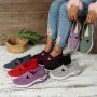 Women's Breathable Knit Fashion Sneakers - Slip-On Casual Comfort Shoes With Rubber Sole - All-Season Fabric Upper With No Embellishment - Vintage Style Plain