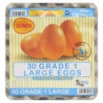 Quality Lunds Large Eggs 30 Pack