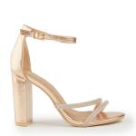 Rose Gold Ankle Tie Heels