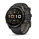 Garmin - Fenix 9 Pro 47MM Carbon Grey Dlc Titanium With Black pebble Grey Silicone Band