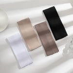 4PCS SET Simple Style Headband Solid Color Hair Band Bandana Sports Breathable Sweatband Hair Accessories