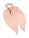 Peach Pink Diamante Long Scarf Scrunchie