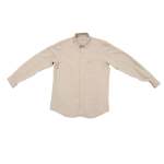 Mens Long Sleeve Shirt In Beige - Beige 2XL
