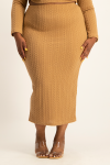 Kyrah Midi Skirt - Latte - 2XL