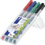 Staedtler Lumocolor Non-permanent Universal Pens - Medium 4 Pack