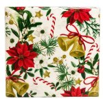 Christmas Bell & Flower Serviettes 3 Ply Pack Of 20