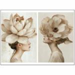 Tear Resistant Deco Print Flowered Face