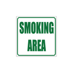 Smoking Area English Sign