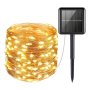 Outdoor Solar Copper Wire Lamp Garden Fairy Tale Lamp Fairy Flower Wreath 8-MODE Lighting Terrace Tree Christmas Wedding Party Decoration