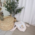 Baby Safe Nest Safe Sleeping Pod Soft Leaf Safari White And Beige Set Neutral