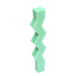 Zig Zag Candle Cinnamon Pear Scented - Mint