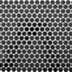 Black Round Penny Gloss Mosaic
