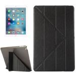 For Ipad 9.7 2018 & Ipad 9.7 2017 & Ipad Air Silk Texture Horizontal Deformation Flip Leather Case With Three-folding Holder Bla