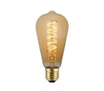 Synerji LED Filament Spiral Amber Dimmable Es ST64 4W