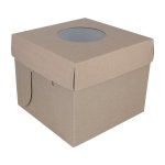 Cake Box & Lid Corrugated 8 Inch