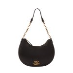 K autograph Moon Shoulder Bag -black