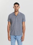 Guess Mens Short Sleeve Knit Tristan Button Down Shirt In Grey - Grey 2XL