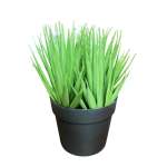 Artificial Green Plant 10X19CM In Black Plastic Pot